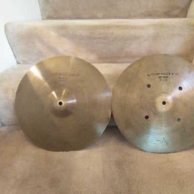 Zildjian Avedis 14 inch quick beat hi hat cymbals clean no cracks! image 1