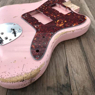 FRANCHIN Neptune guitar body Relic Aged Shell Pink 100% Nitro Lacquer Basswood Offset Jazzmaster Style Made in Italy - Stock piece #23580926 image 7