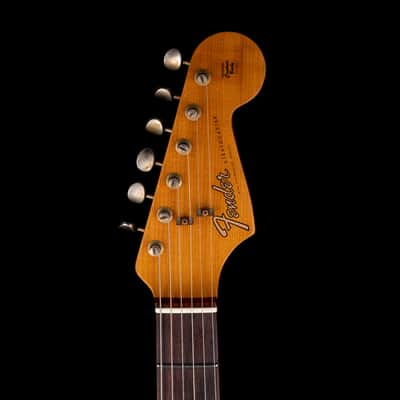 Used 2021 Fender Custom Shop Limited Edition Double-Bound Stratocaster Journeyman Relic Aged Candy Tangerine with Case image 8