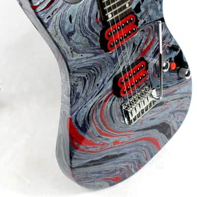 Custom Swirl Painted and Upgraded Ibanez Gio RG Electric Guitar image 3
