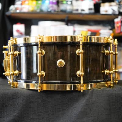 Pearl/Japan M-1946 50th Anniversary 5.5x14" Maple Snare Drum - Blackmist Lacquer image 11