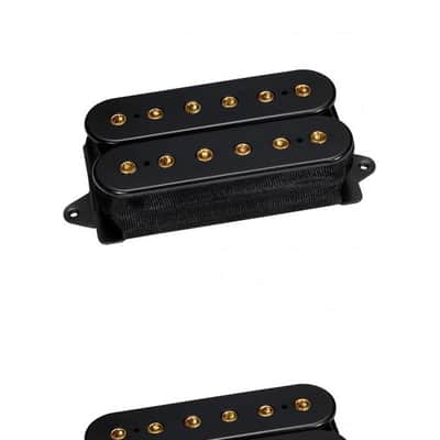DiMarzio DP215 Evo 2 Humbucker Bridge Pickup F-spaced, Black with gold poles - NEW image 3