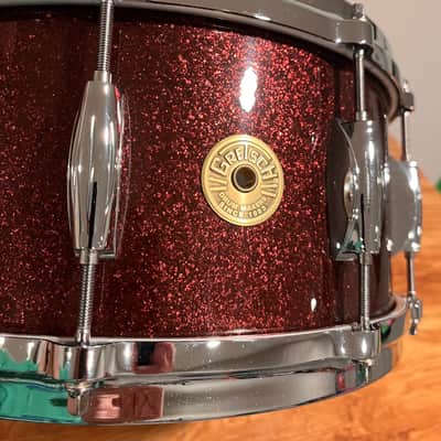 Gretsch USA Custom Snare 6.5x14 - Burgundy Sparkle image 8