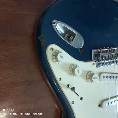 95 Fender SQUIER Body/NEW NECK Stratocaster 1995 - Blue/Black image 4