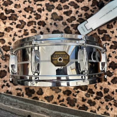70s Gretsch 4160 Chrome Over Brass 14x5" 8-Lug Snare Drum image 1