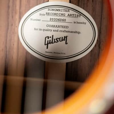 Gibson Songwriter Recording Artist Acoustic / Electric Guitar - Rosewood Burst with Hardshell Case image 13