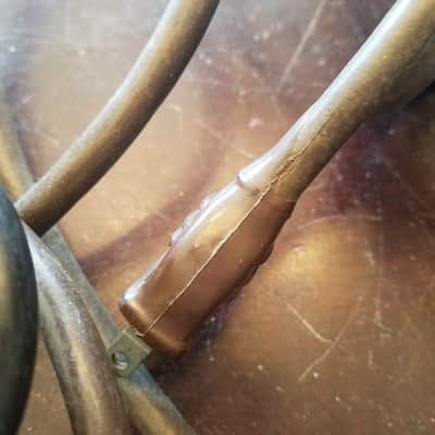 Cornish one (1) 117V Power Cord Electric Cable cut Ampro Vintage non-polarized black, brown 1940s-1960s image 9