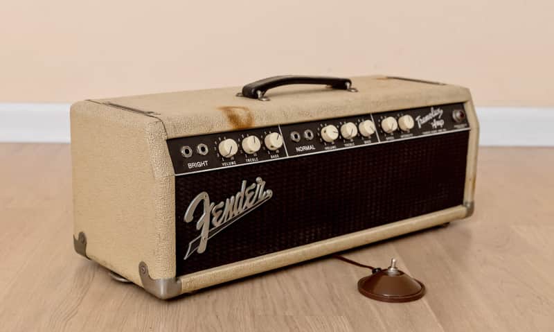 1961 Fender Tremolux Blonde Brown Panel Piggyback Tube Amp Head 6G9 Circuit w/ EL84 (6BQ5) image 1