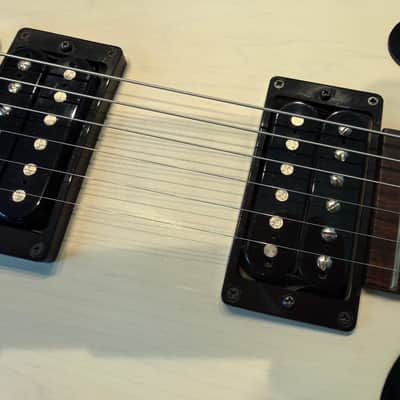 2013 Gibson Les Paul (LPJ) w/upgrades - Rubbed Trans White image 3
