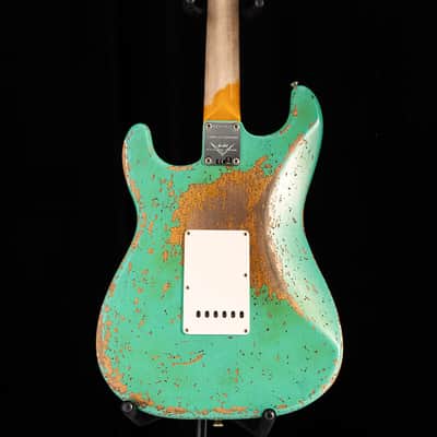 Fender Custom Shop 1960 Dual Mag II Stratocaster Super Heavy Relic Aged Seafoam Green LTD image 21
