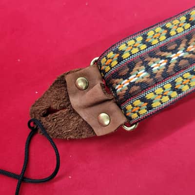 Vintage Ace/Bobby Lee style Woven Strap - Brown/Yellow image 7