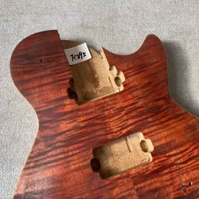 LAG Mahogany Wood Guitar Body with Tiger Maple Top image 2