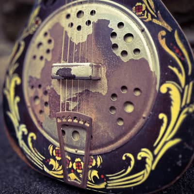 1930s Harmony-Built Del Oro Fauxbro w/ Case image 3
