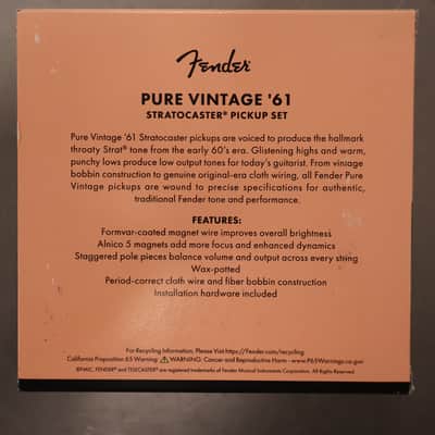 Fender Pure Vintage '61 Stratocaster Pickup Set image 4