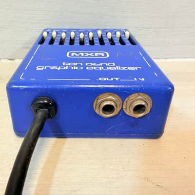 MXR Model 108 10-Band Graphic Equalizer EQ Pedal Blue AC Powered 1970's image 3