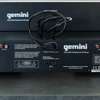 Gemini - CDX-2250i - Dual Rack CD CD-R MP3 and USB DJ Media Player image 3