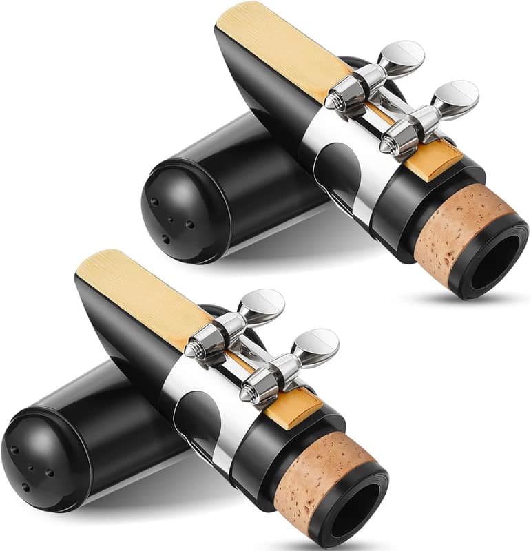 2 Sets Clarinet Mouthpiece kit Reeds 2.5 Mouthpiece Kit with Ligature Plastic Cap image 1