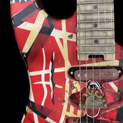 EVH Striped Series Guitar with the Frankenstrat mod Frankenstien like EVH 2018-2019 Black & Red, Whi image 3