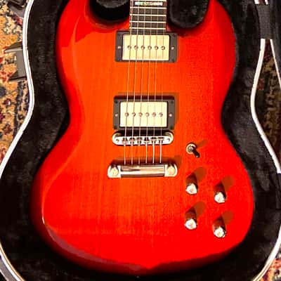 J.W. Van SG style neck through Electric guitar Cherry Burst image 23