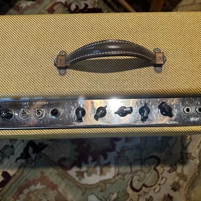 Brian Setzer's Evil Twin! Fender Twin 5D8-A Narrow Panel 25-Watt 2x12" Guitar Combo 1955 - Tweed image 17