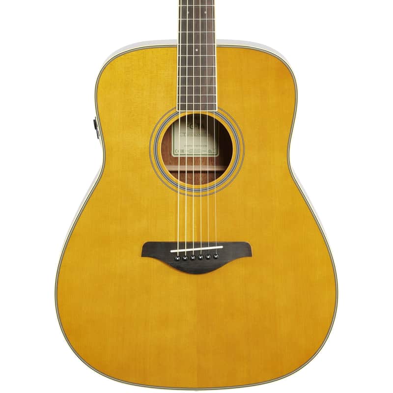Yamaha FG-TA TransAcoustic Dreadnought Acoustic-Electric Guitar w/ Chorus and Reverb - Vintage Tint image 1