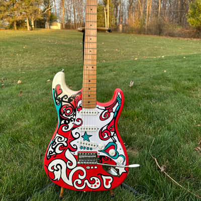 Partscaster Jimi Monterey Strat - Hand painted image 13