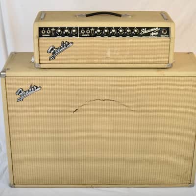 Vintage 1963 Fender Showman Head & Cab w/ Original JBL D130F – Serviced – Local Pickup image 2