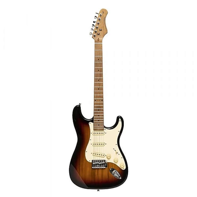 Stagg Electric Guitar Series 55 With Solid Paulownia Body Ses-55 Snb image 1