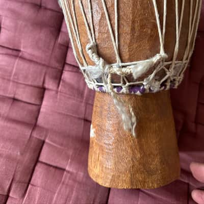 Authentic handmade african drum 9x6x4. small dejembe. image 8