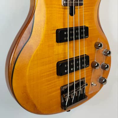 Yamaha TRBX604FM Flame Top 4 String Bass, 3-Band Active EQ , Matte Amber 2026 image 4