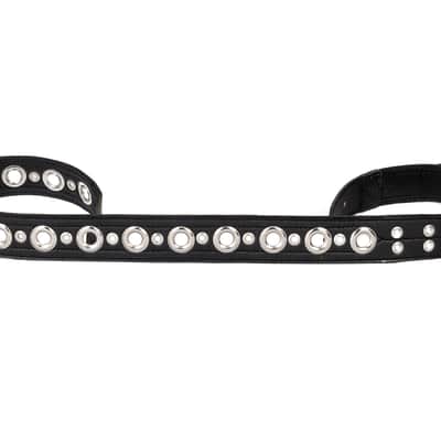 Al Bane For Leather - Tormentor 2" Premium Leather Guitar Strap - Black/Black/Silver image 4