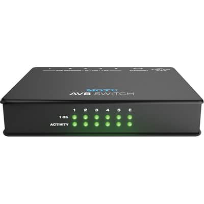 MOTU AVB Switch 5-Port Audio Video Bridging Switch