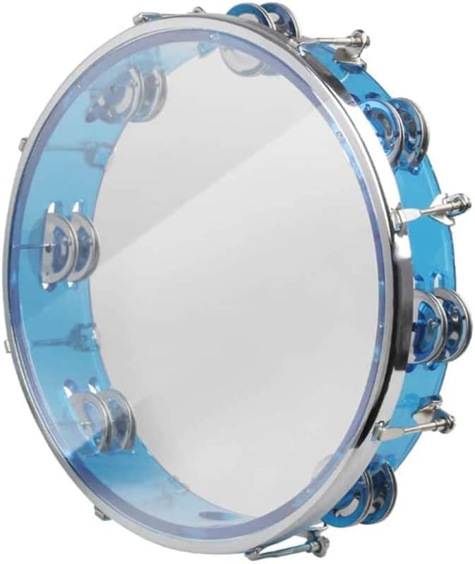 Adjustable Tone Hand Drum Double Row Metal Jingles Hand Bell Performance Level Handheld Percussion image 1