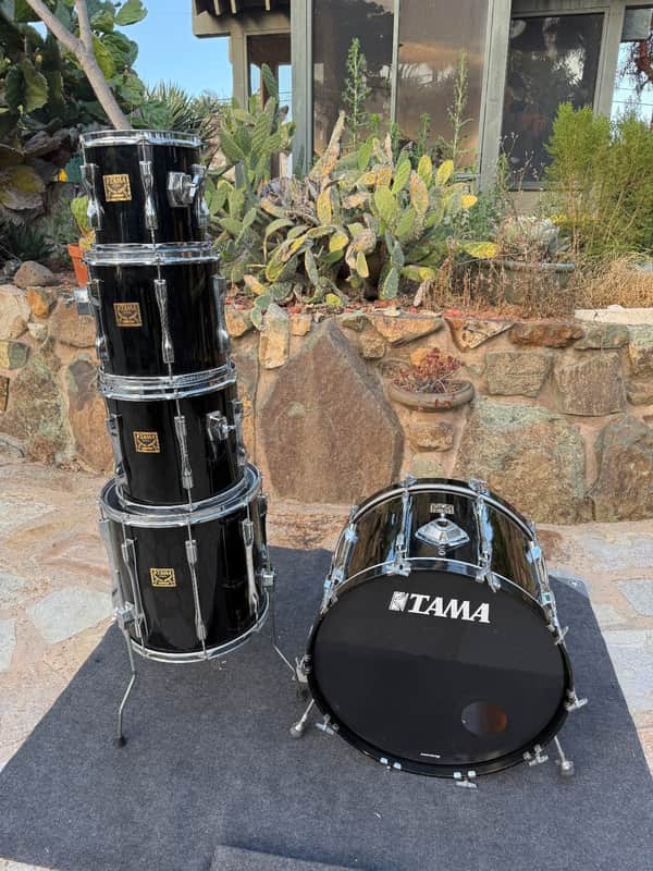 Tama Artstar Cordia Black 6pc Drum Set kit 10,12,13,16,24 Birch + Cordia!! image 1