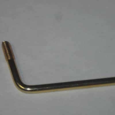 very lightly used Squier Gold Trem Bar with Black Tip, 6mm large threads (metric 6M, IMPORT) (for Squier Affinity and Classic Vibe Strat that use 6mm large thread trem bar - can be for other brand model guitars) 2000-2020 (NOT for USA or MIM Strats) RIGHT image 12