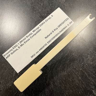 Ensoniq Replacement Weighted G Key (Ensoniq Keybeds) for Ensoniq ESQ-1 (metal) & Mirage DSK8 (gray), E-Mu Emax I Keyboard, ARP Solina (B417)