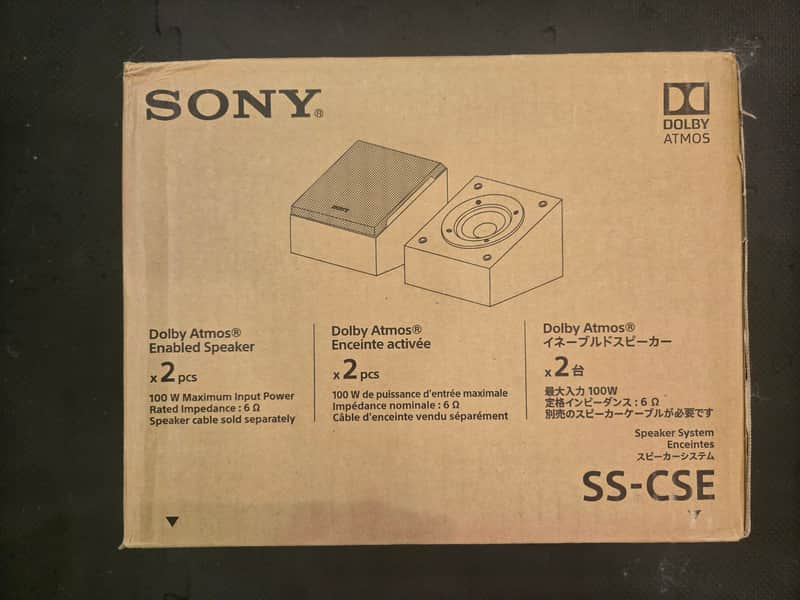 Sony Sony SSCSE Dolby Atmos Enabled Speakers, Black (Pair), 4 Inch (Pack of 2) image 1
