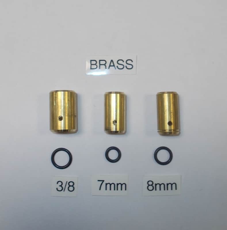 Brass Pot Cleaner Caps - Set of 3 US and Metric for cleaning guitar and amp controls image 1