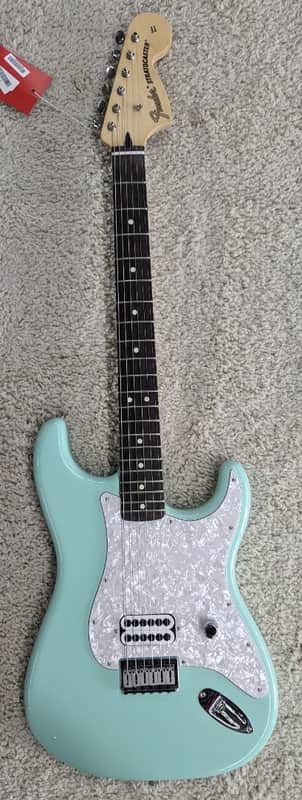 Mint Fender Limited Tom Delonge Blink 182 Stratocaster Guitar with Bag, Surf Green image 1