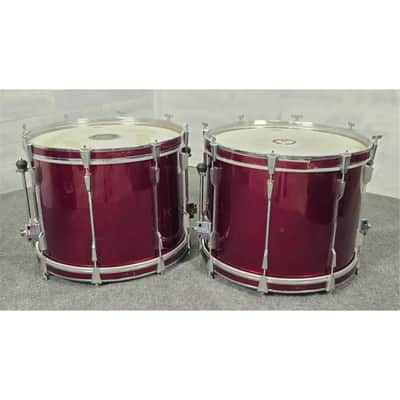 Used Tama Rockstar DX 9pc Drum Set Dark Red MIJ - Good image 9