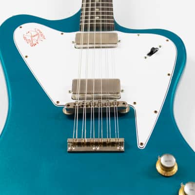 Gibson Custom 1965 Non-reverse Firebird V 12-string Electric Guitar - Aqua Mist image 3