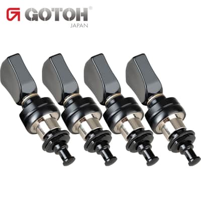 NEW Gotoh UPT-UB4B Sealed Planetary Ukulele Tuning Keys Keystone Buttons - BLACK image 1