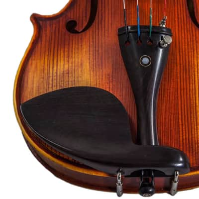Paititi 4/4 Intermediate Violin Outfit | Hand-Carved Violin with Case, Bow & Accessories – Red-Brown Satin Finish image 4