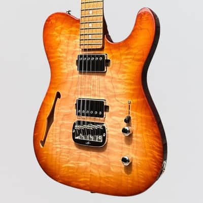 G&L USA Custom Shop ASAT HH RMC Semi Hollow-body Electric Guitar - Antique Brown Burst image 3