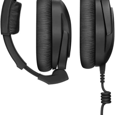 Sennheiser HD 300 PRO Over Ear Headphones, Black Bundle with Pig Hog PHX14-25 1/4 Headphone Extension Cable 25ft and Instrument Polishing Cloth - Broadcast Headphones, Studio Headphones Wired image 2