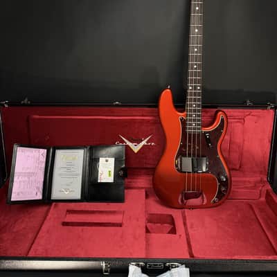Fender Custom Shop 1966 Precision Bass Closet Classic - Candy Tangerine with Painted Headcap image 12