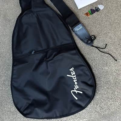 Fender Dreadnought Gig Bag w/ Acoustic Guitar Strings, 5 Picks, Guitar Strap image 1