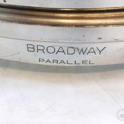 Leedy 1930's Nickel Brass Snare drum "Broadway Parallel" 14"×6.5" 1930's image 5