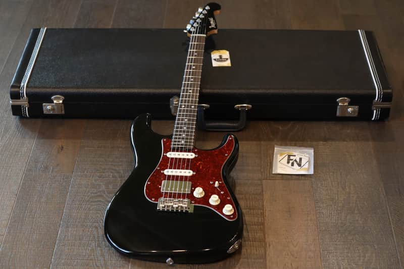 Iconic Guitars Custom Solana Vintage Modern S-Style Guitar Aged Black Relic + OHSC image 1