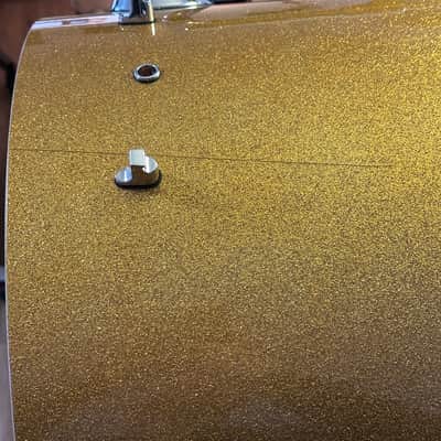 Yamaha AM0F40J Absolute Hybrid Maple 10x7/12x8/14x13/20x16" 4pc Shell Pack 2014 - Present - Gold Champagne Sparkle image 9